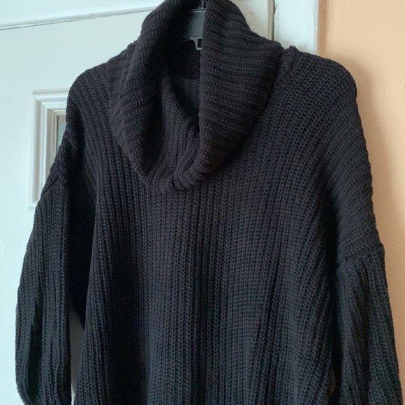 American Apparel Black Oversized Unisex Fisherman Sweater - One Size - Picture 3 of 6